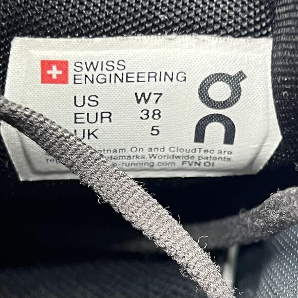 On Running Cloudflow Shoes Women Size 7 Gray Pink Comfort Lightweight Sneakers - Picture 8 of 9